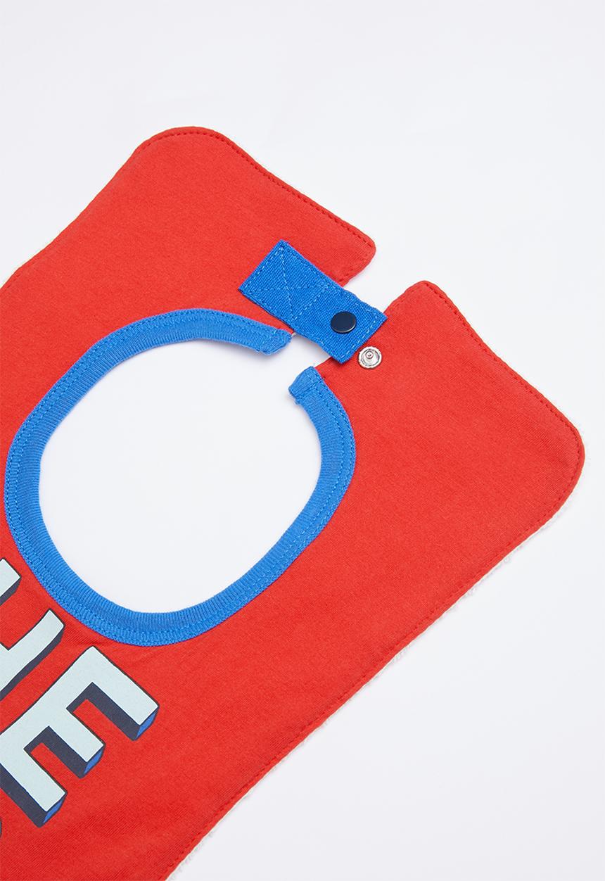 Cotton On - Sugar and spice bib - red & blue