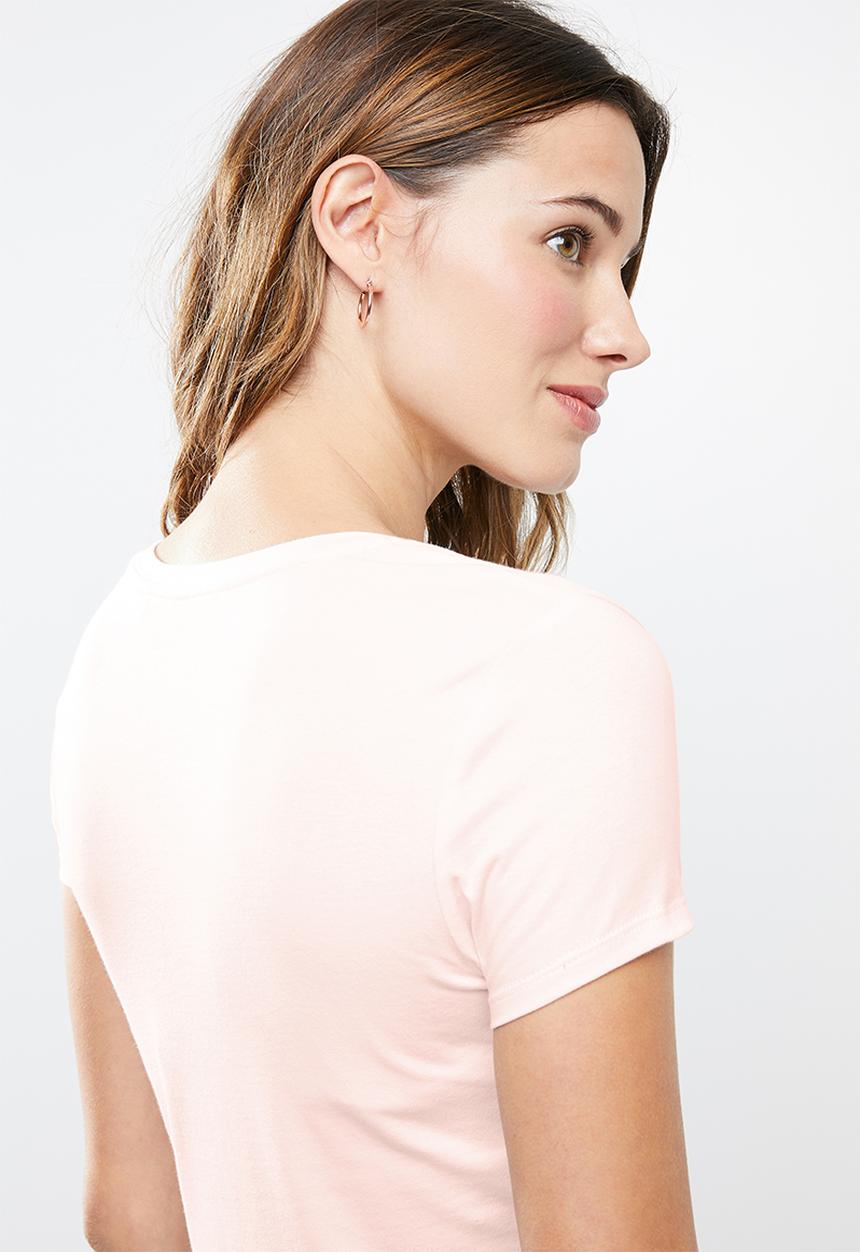 GUESS - Short sleeve script logo tee - pink