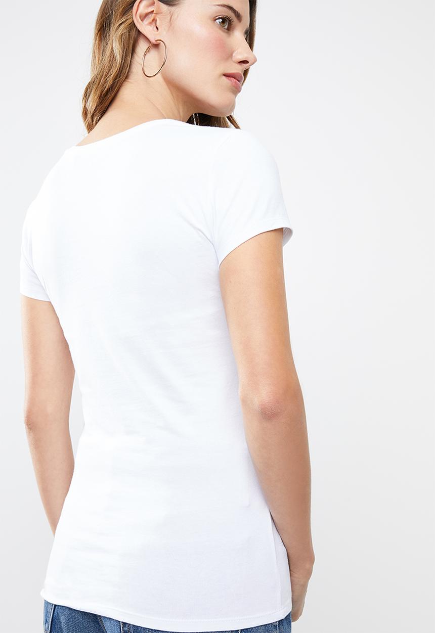 GUESS - Short sleeve core tri T-shirt - white
