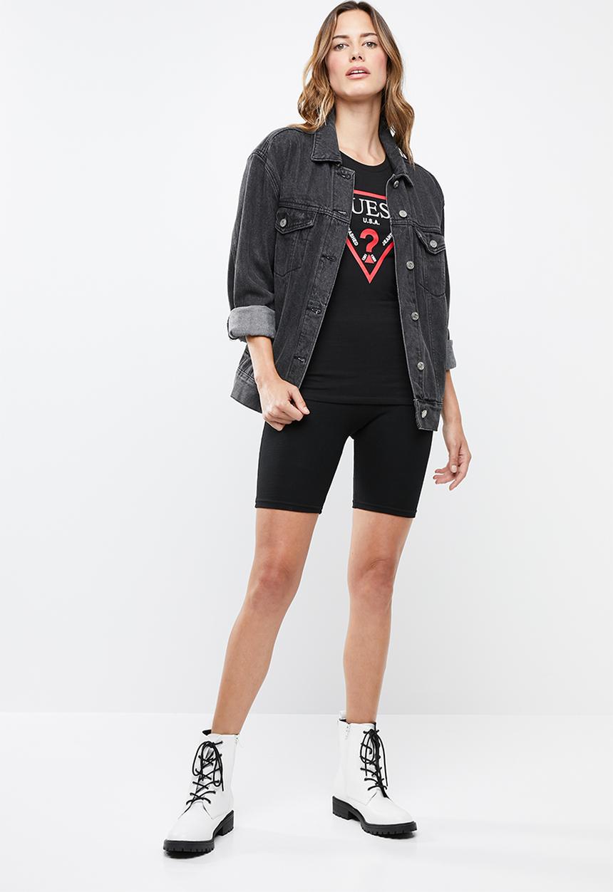 GUESS - Short sleeve core tri T-shirt - black