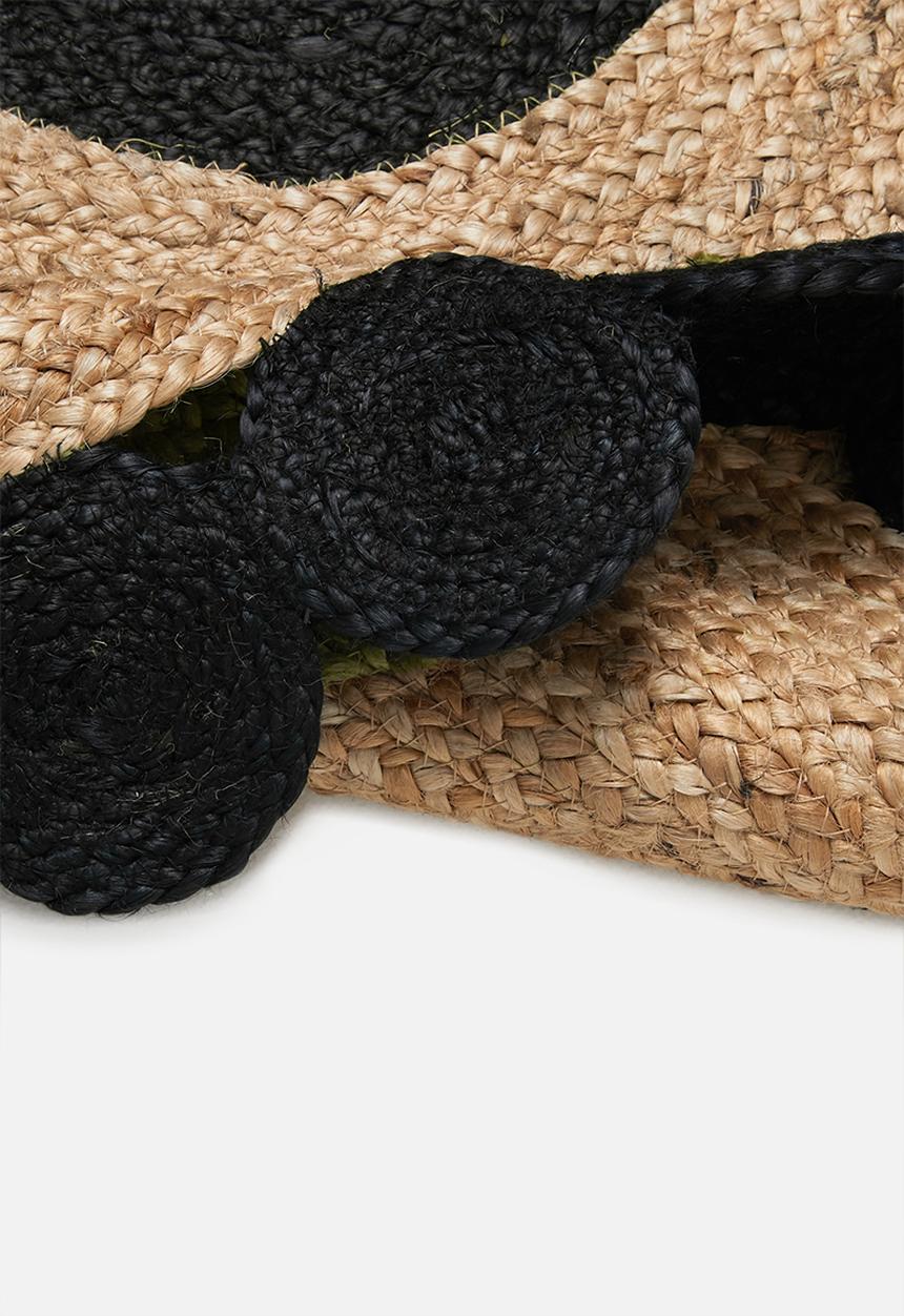 Sixth Floor - Jadila kids braided rug - natural/black