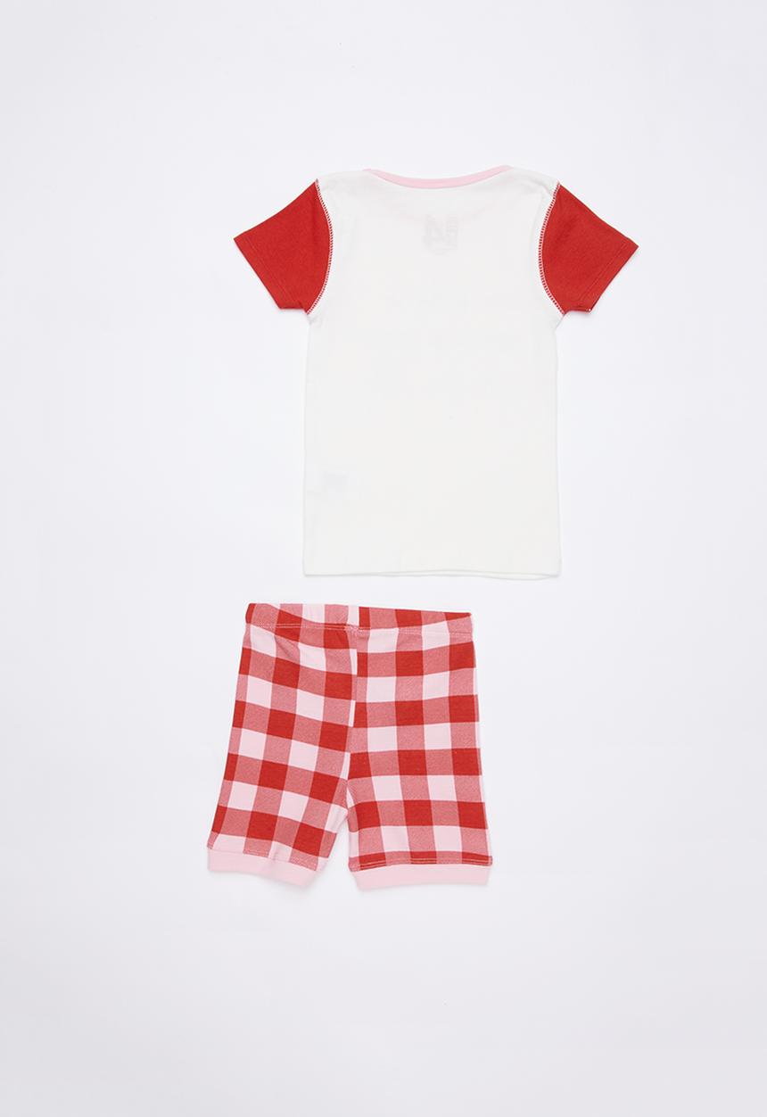 Cotton On - Chloe short sleeve girls pj set - red