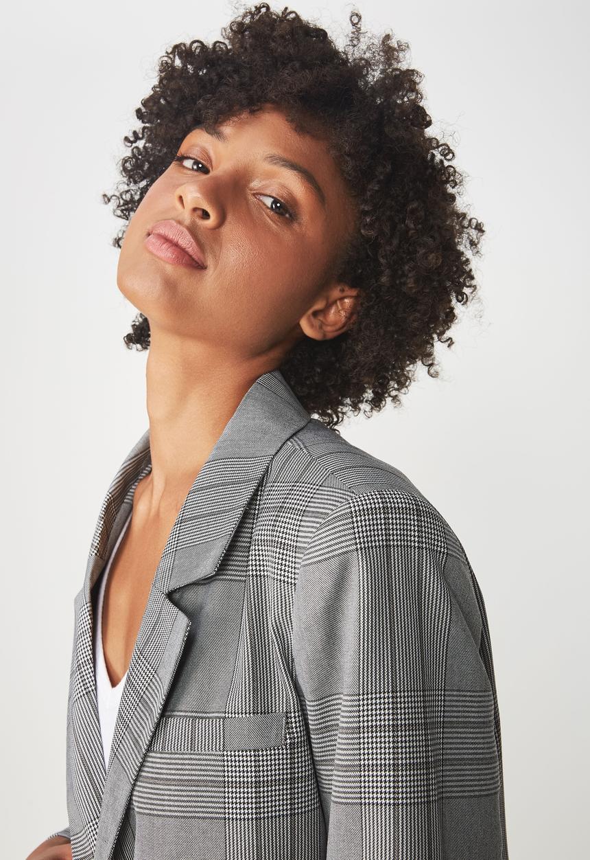Cotton On - Relaxed blazer - black & white