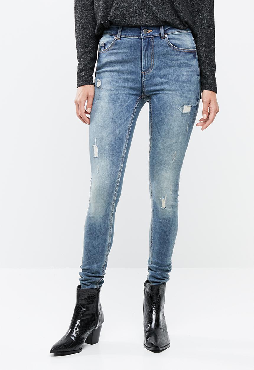 Pieces - Five delly skinny jeans - blue