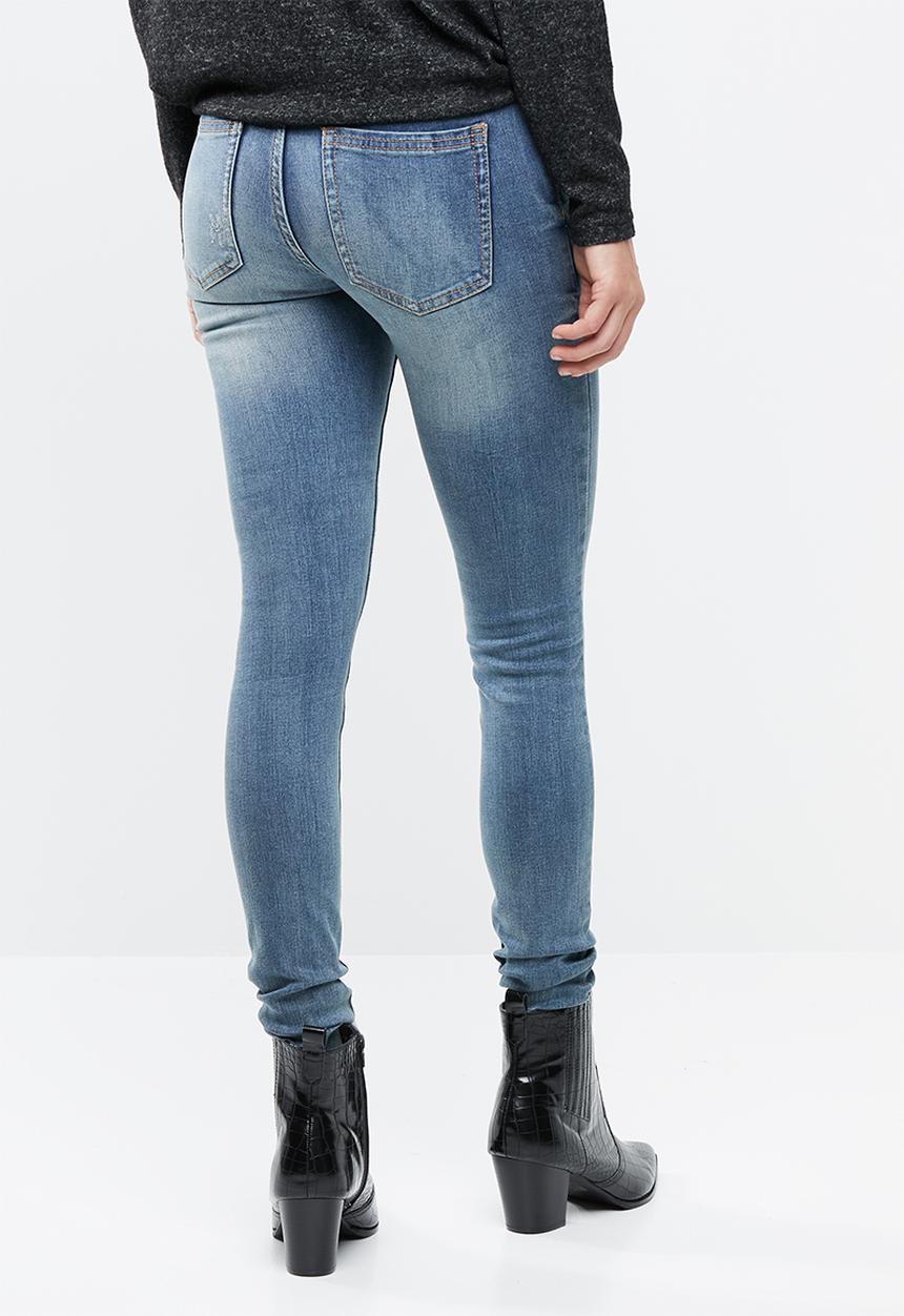 Pieces - Five delly skinny jeans - blue