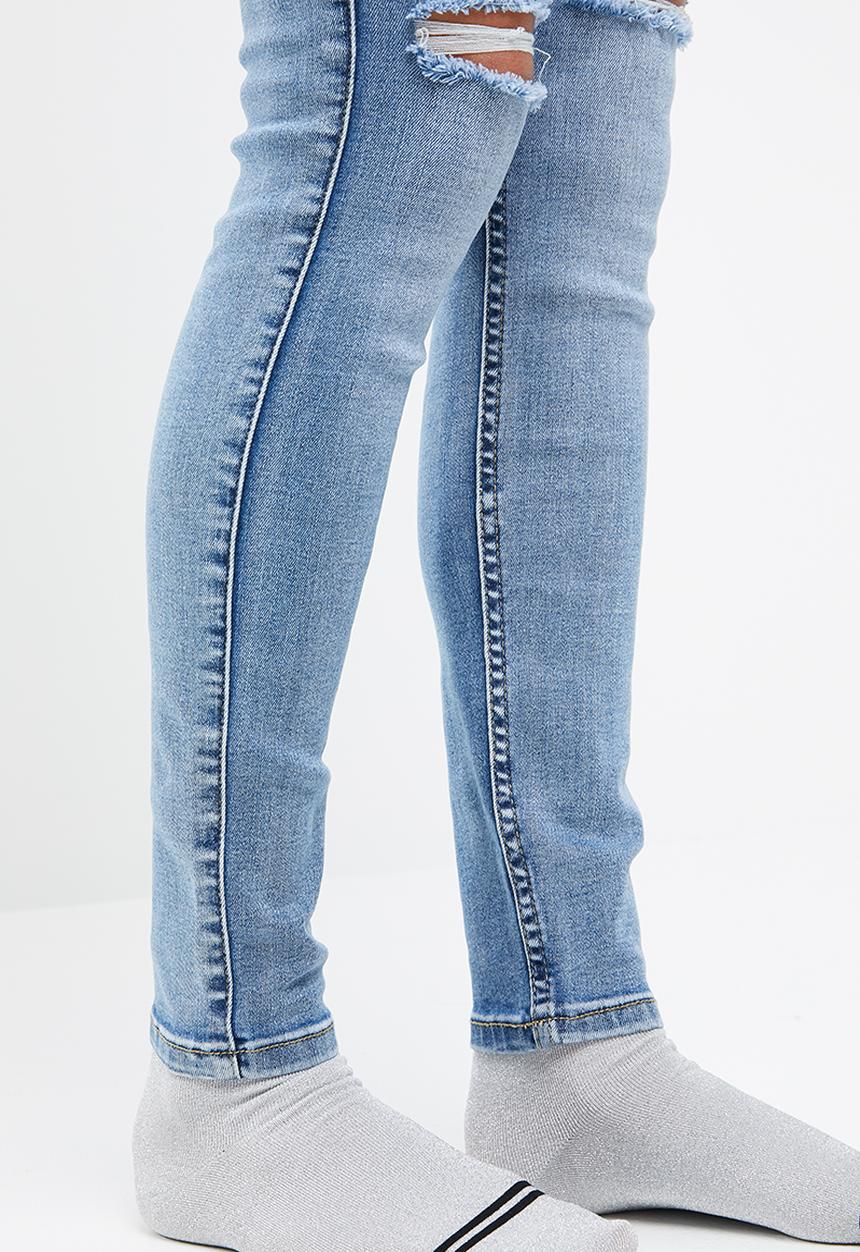 SISSY BOY - Bailey rae axel skinny with waistband trim - blue