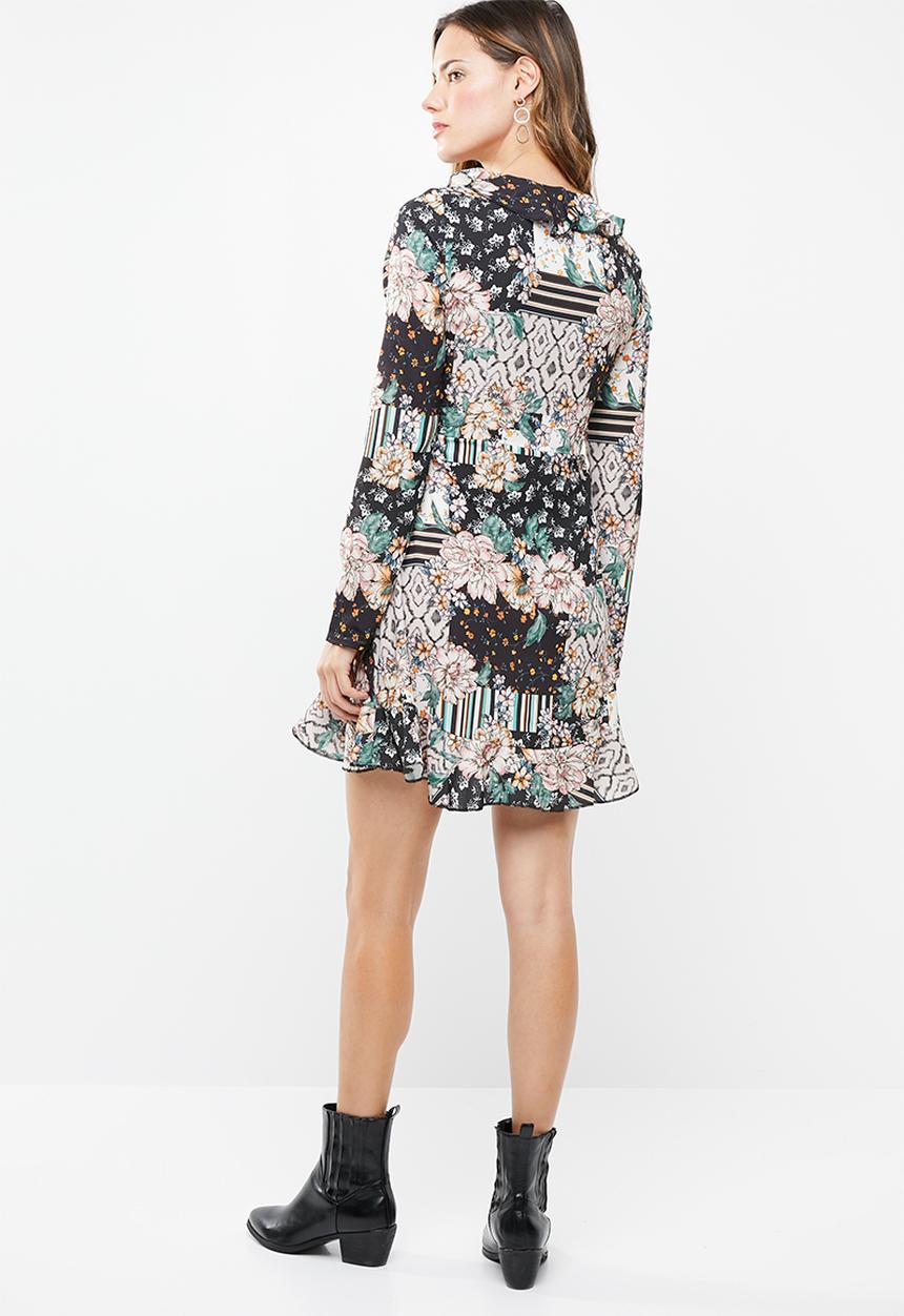 Missguided - Ruffle tea dress floral - multi