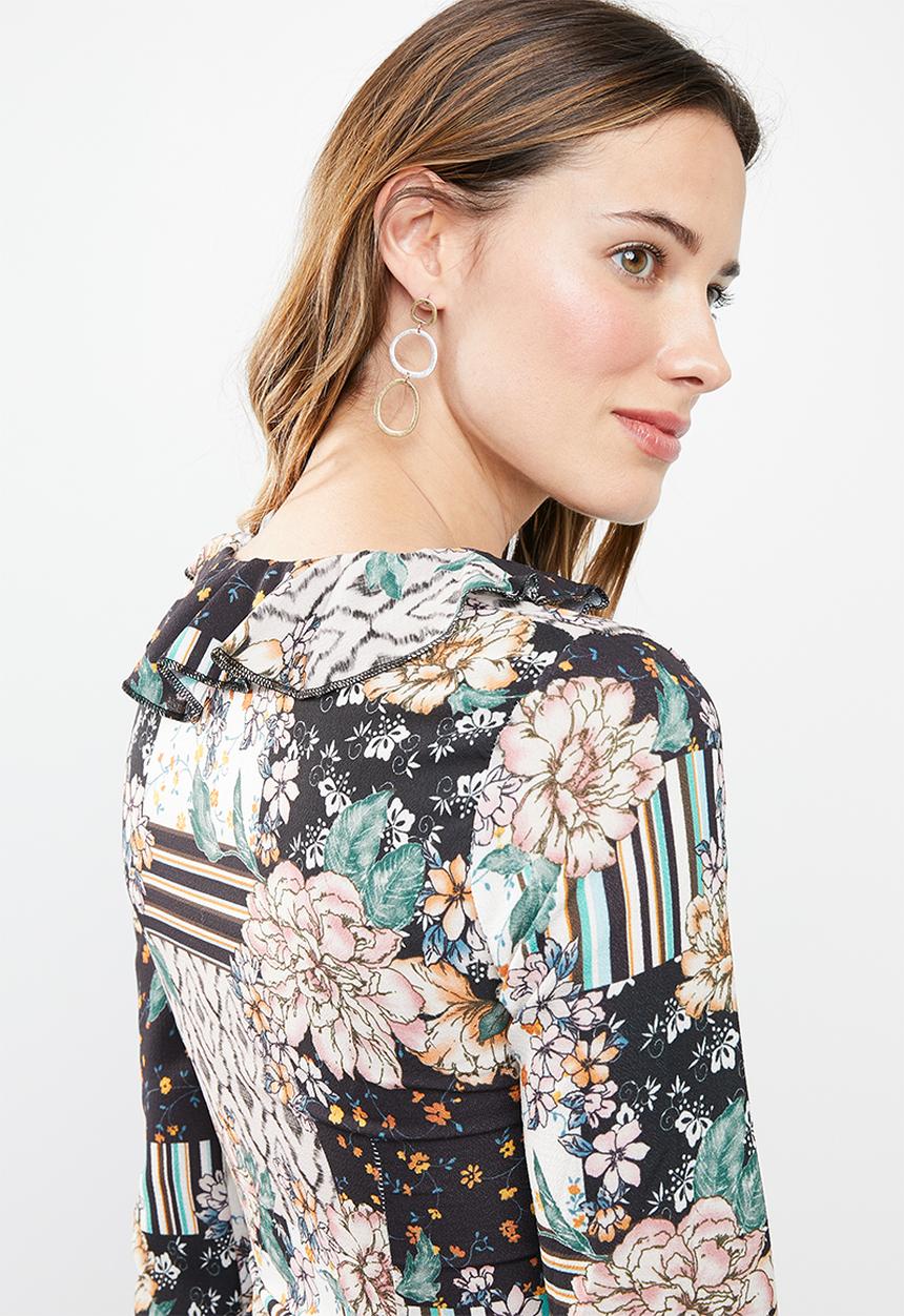 Missguided - Ruffle tea dress floral - multi