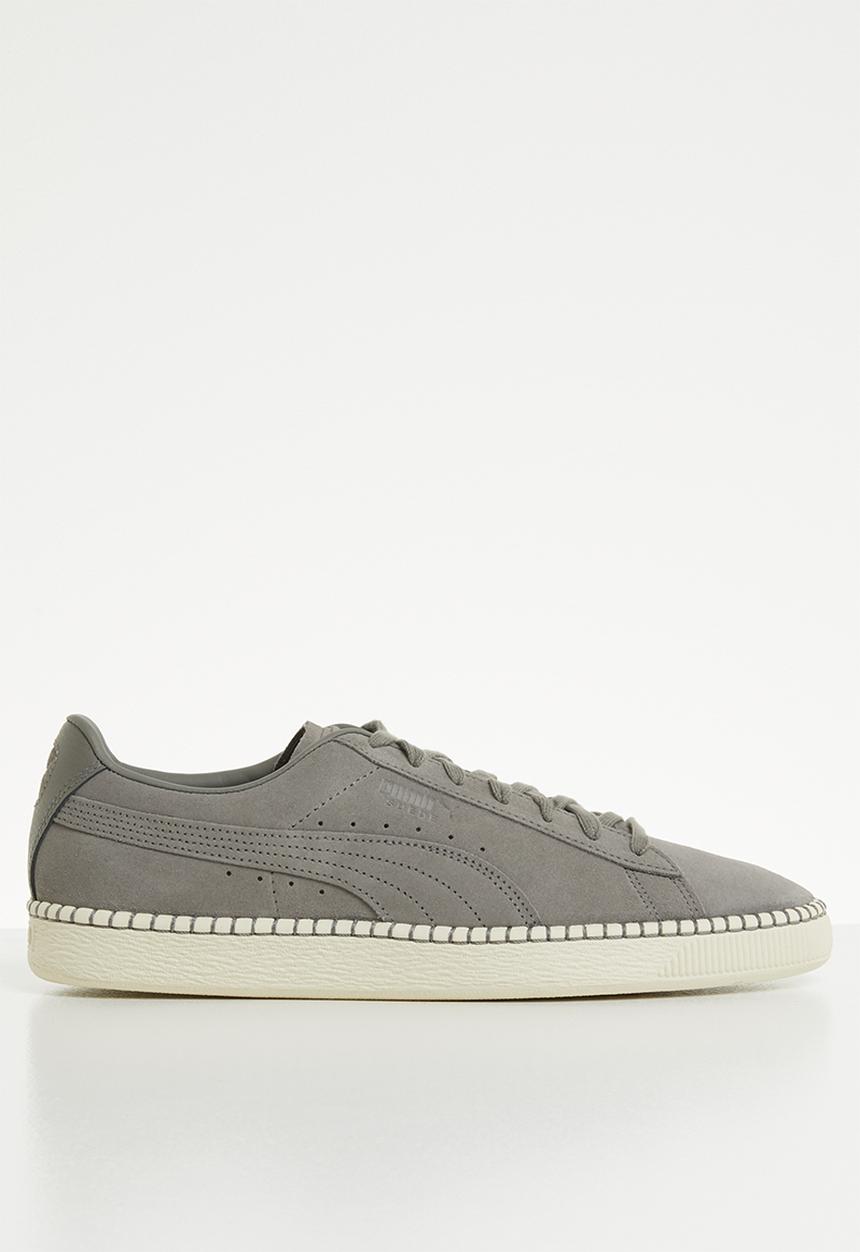 PUMA Select - Suede Classic Blanket Stitch - Charcoal Gray-Whisper White