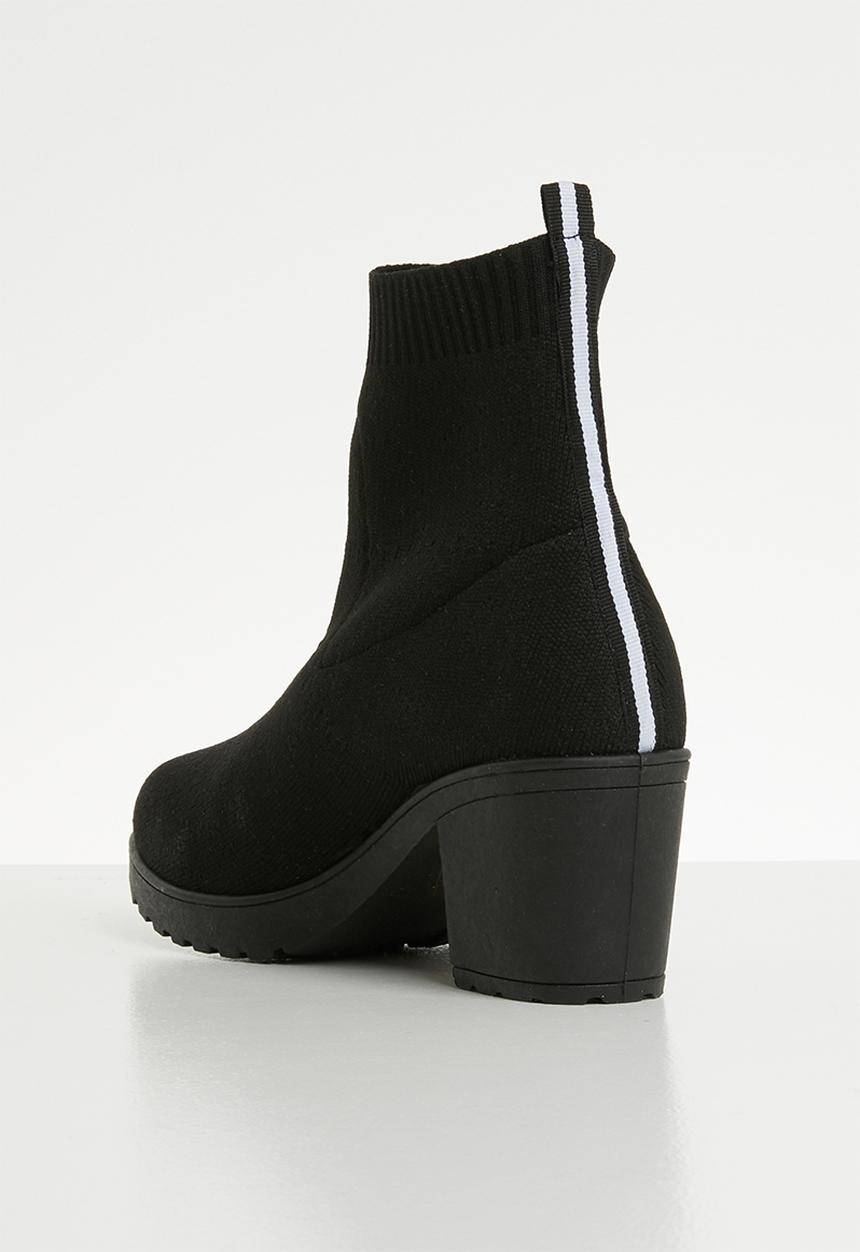 Missguided - Knitted tape cleated sole boot - black 
