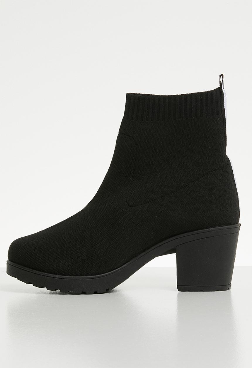Missguided - Knitted tape cleated sole boot - black 