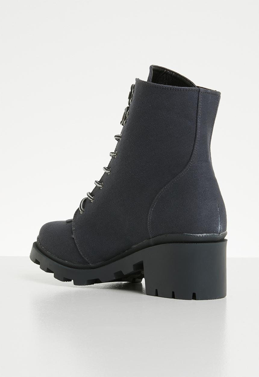 Missguided - Canvas hiking boot - charcoal