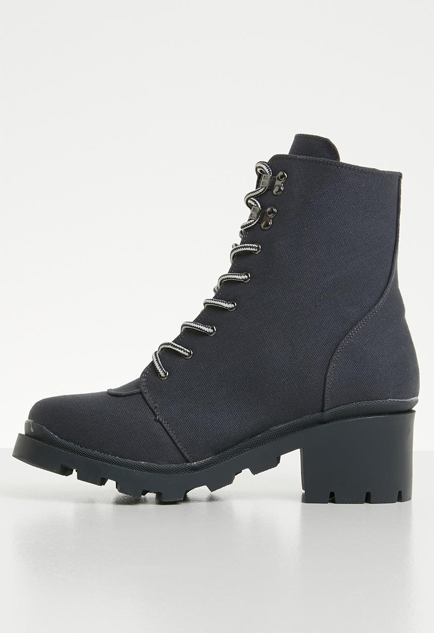 Missguided - Canvas hiking boot - charcoal