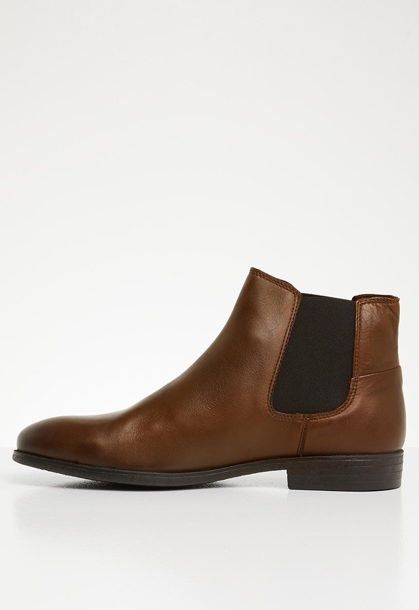 Jack & Jones - Frank leather chelsea boots - brown
