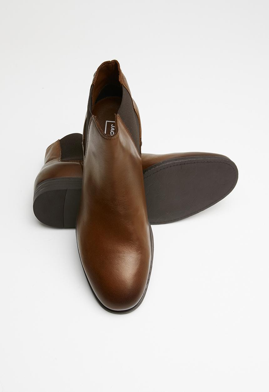 Jack & Jones - Frank leather chelsea boots - brown