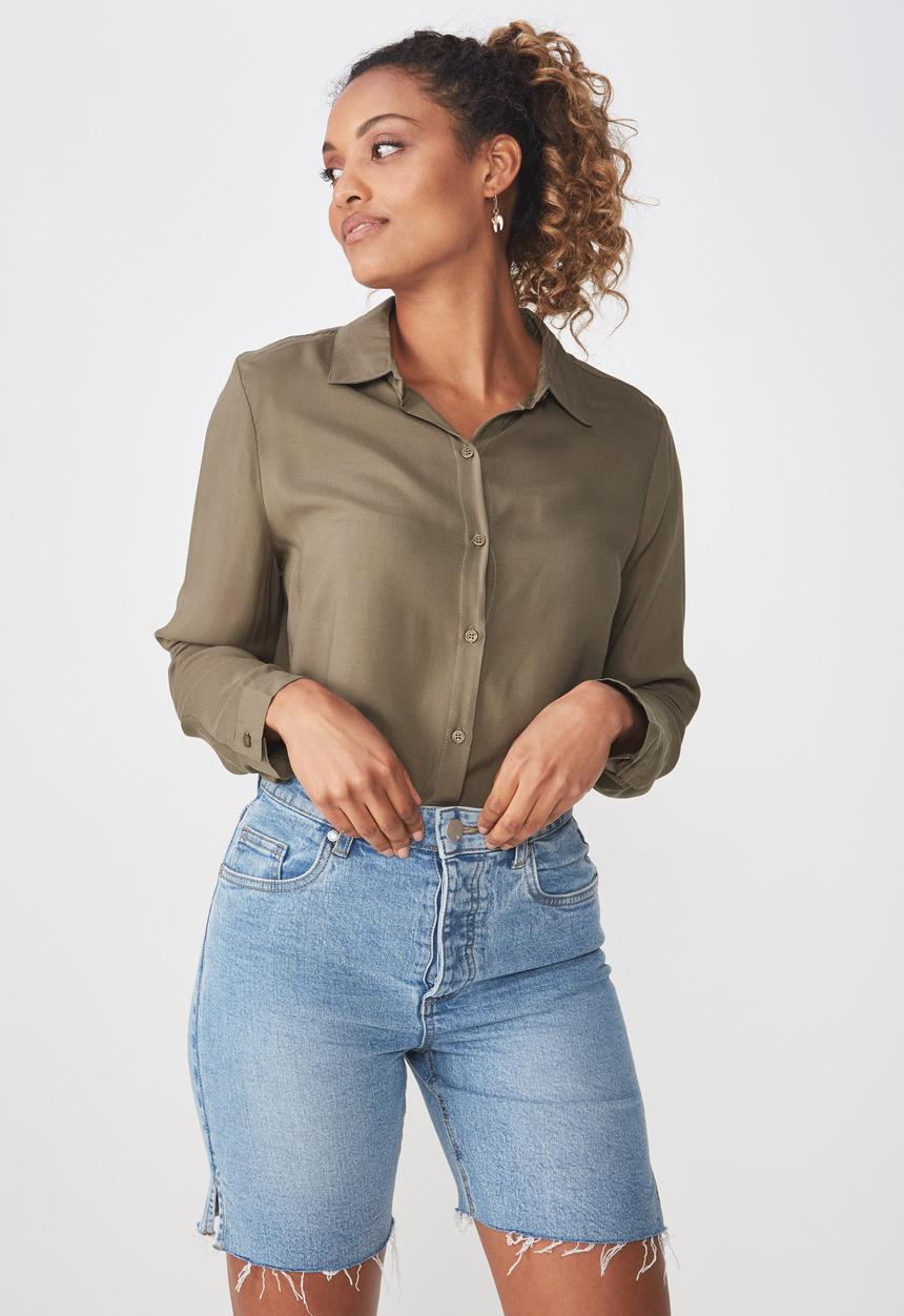 Cotton On - Rebecca shirt - khaki 