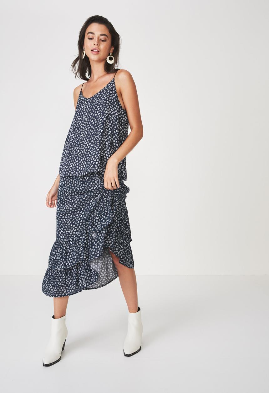 Cotton On - Astrid cami - navy & white