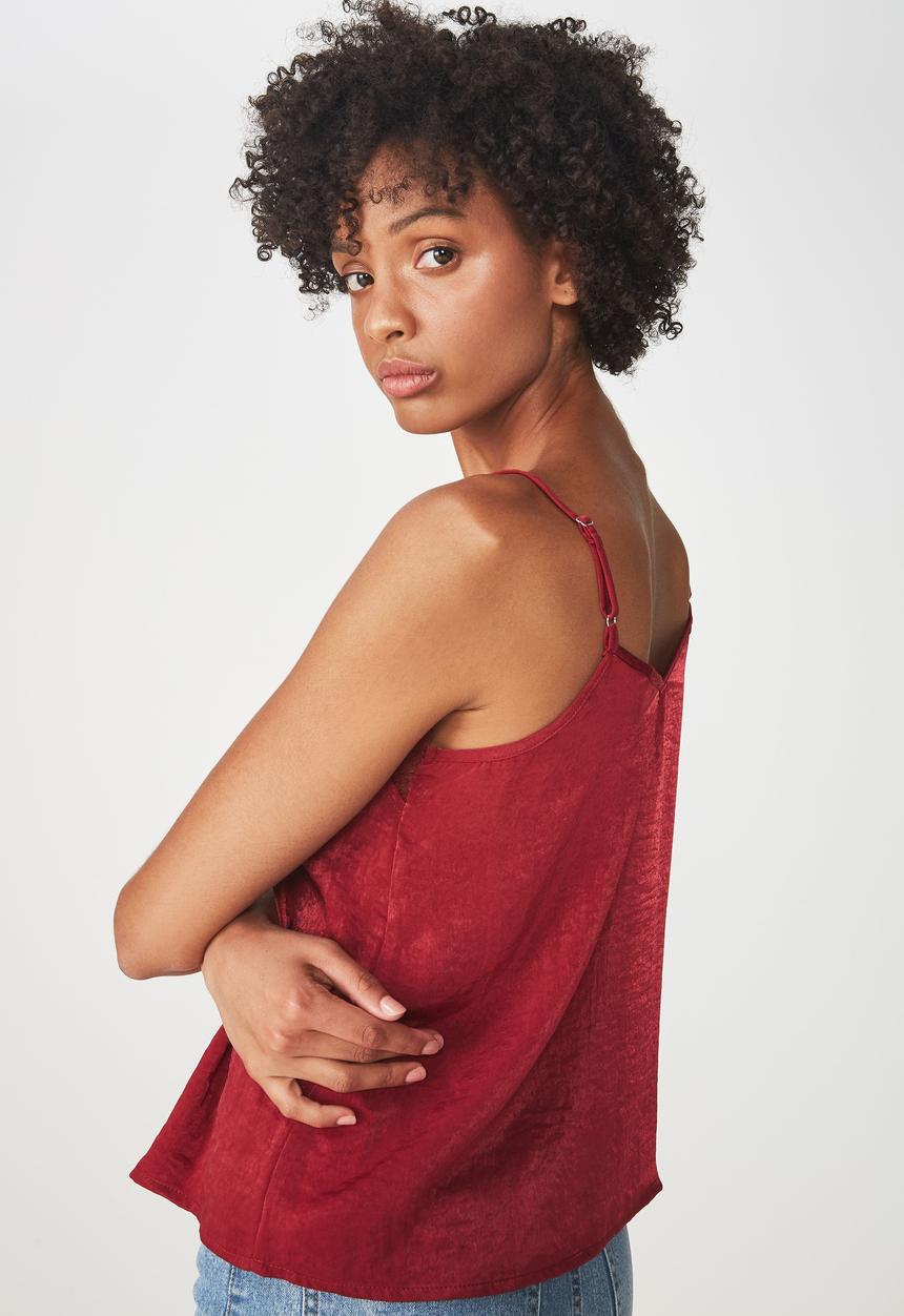 Cotton On - Ariel lace cami - red