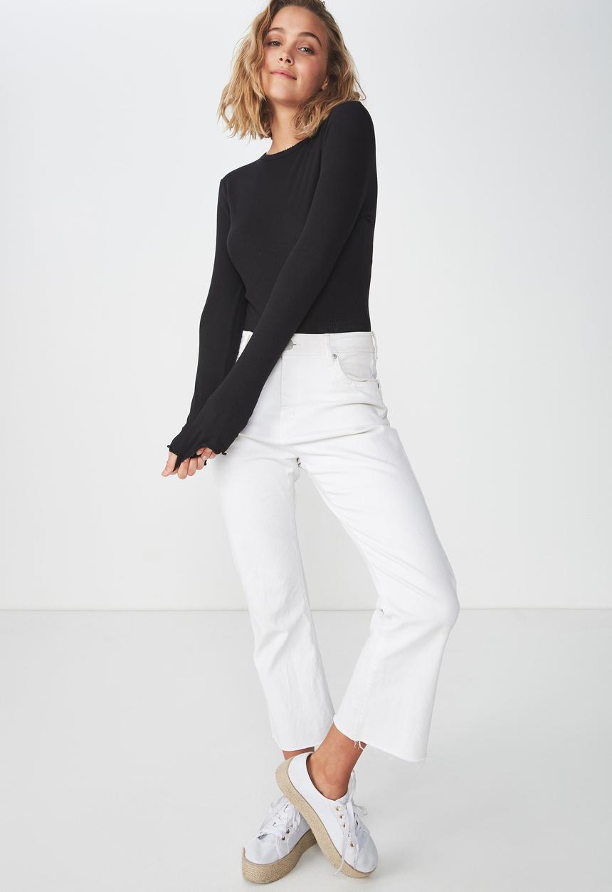 Cotton On - The sister long sleeve top - black