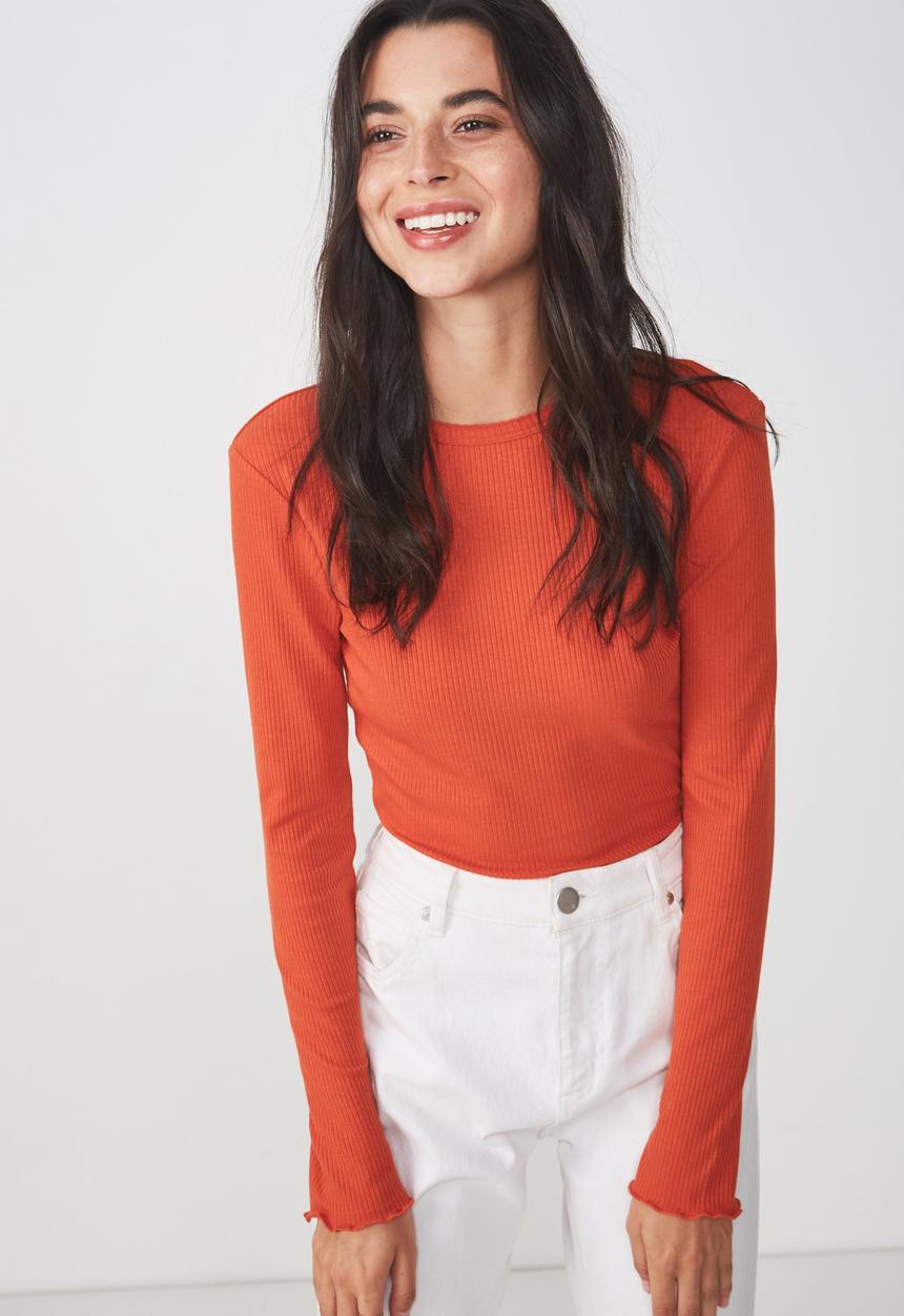 Cotton On - The sister long sleeve top - orange
