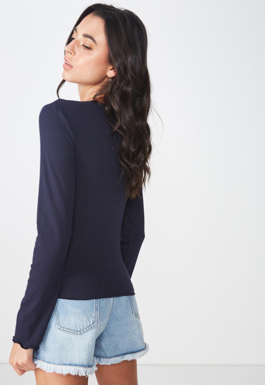 Cotton On - The sister long sleeve top - moonlight