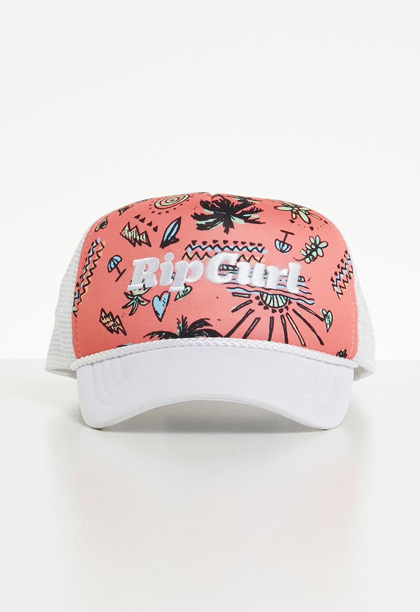 Rip Curl - Mini summerland trucker peak cap - coral & white