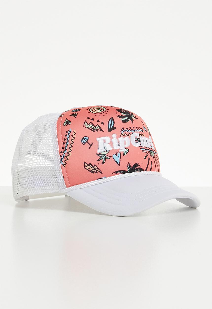 Rip Curl - Mini summerland trucker peak cap - coral & white