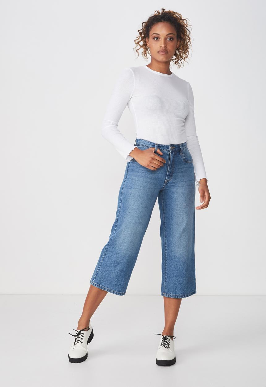 Cotton On - The sister long sleeve top - white