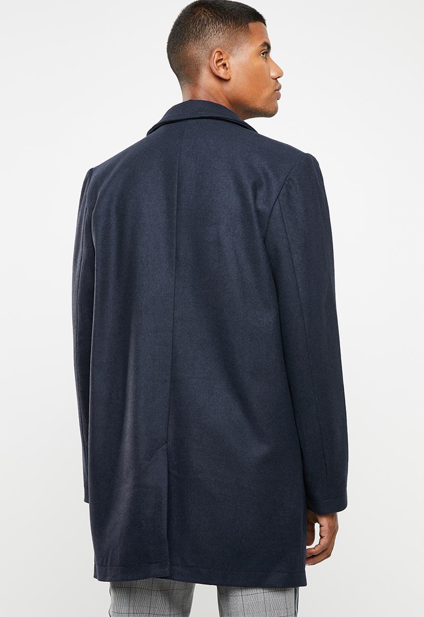 Superbalist - Plain overcoat - navy