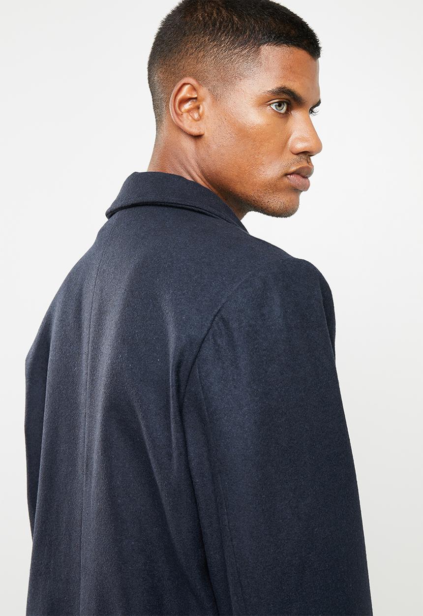 Superbalist - Plain overcoat - navy