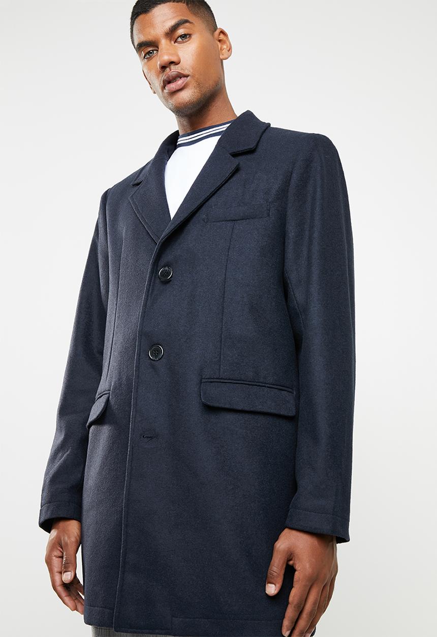 Superbalist - Plain overcoat - navy