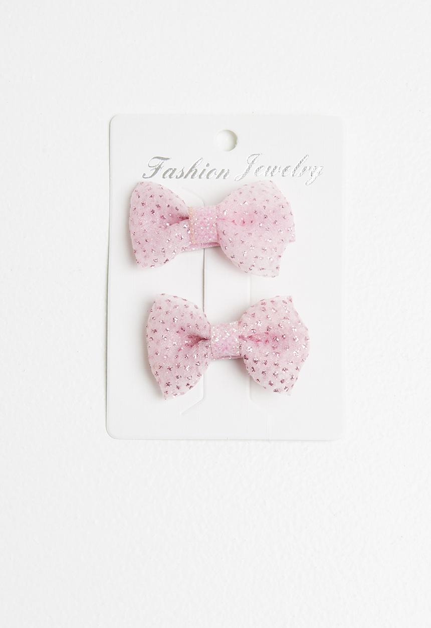 Pop Candy - Bow detailed clips - pink
