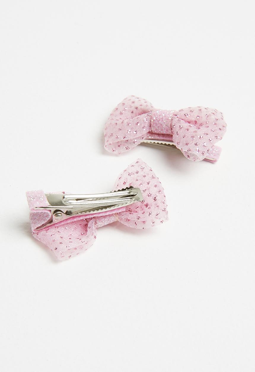 Pop Candy - Bow detailed clips - pink