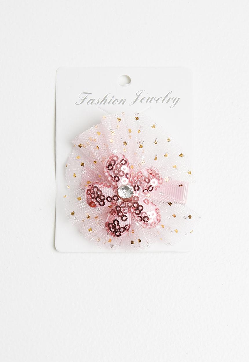 Pop Candy - Flower detailed hairclip - mid pink