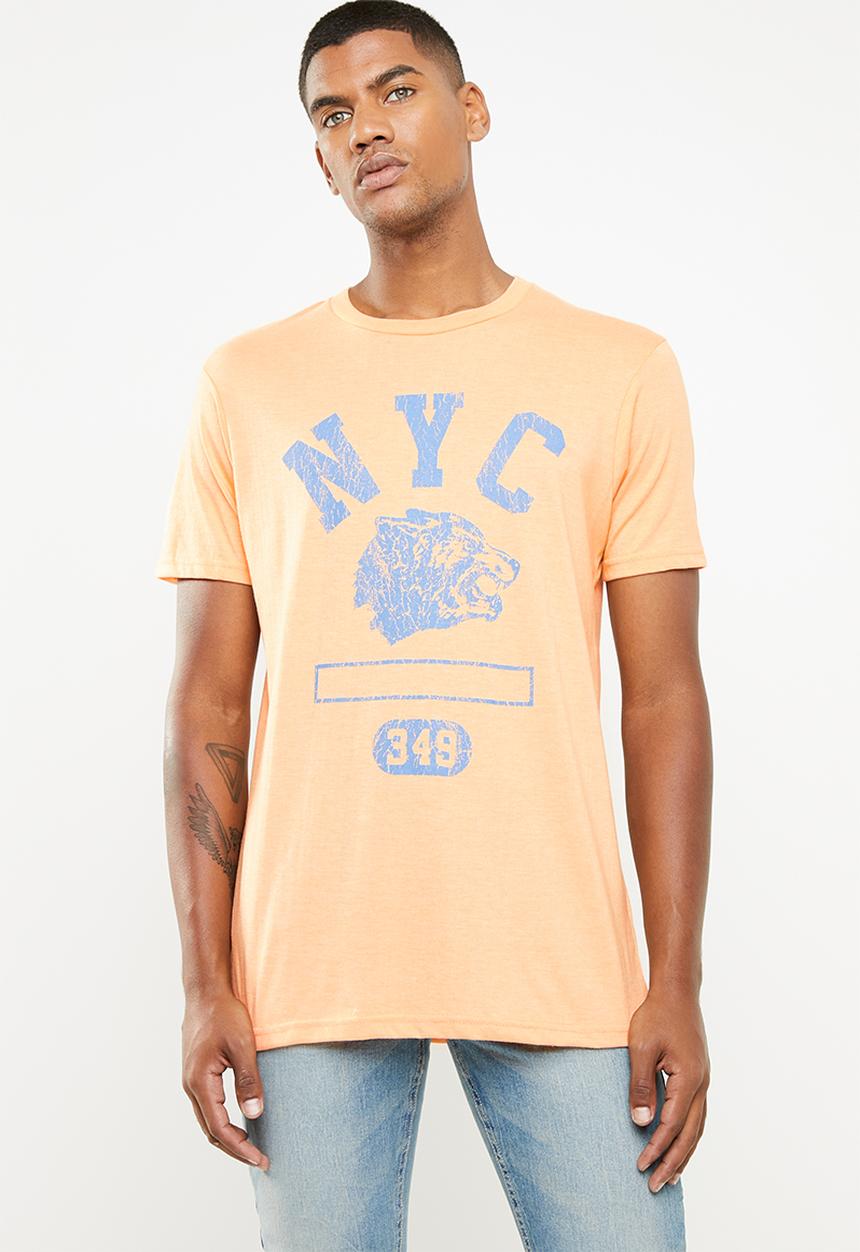 Cotton On - Nyc wolf T-shirt - peach