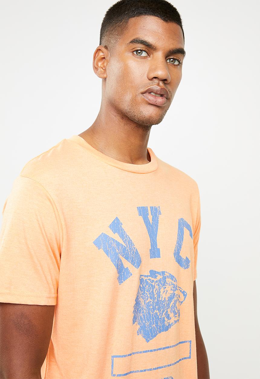 Cotton On - Nyc wolf T-shirt - peach