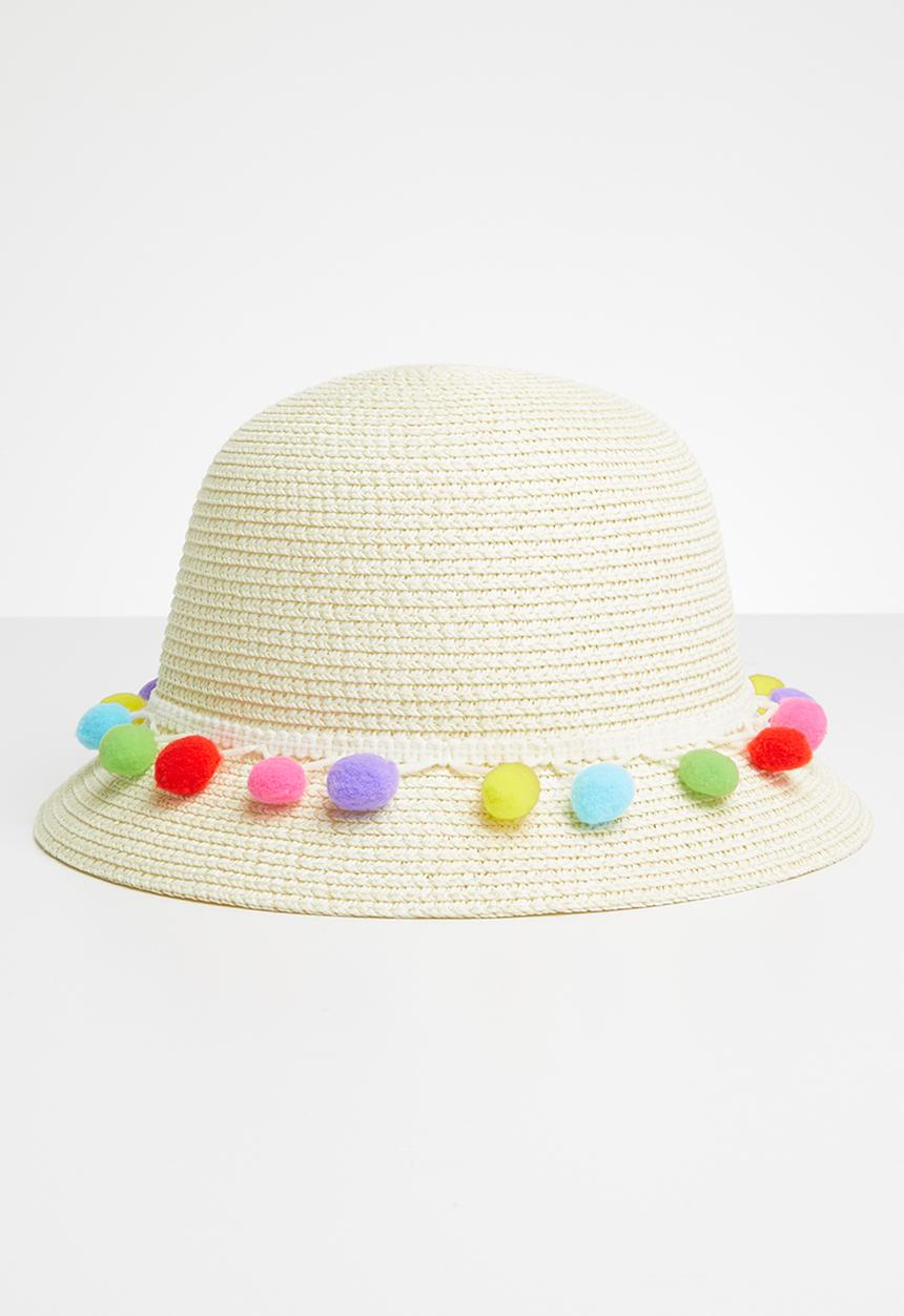 Pop Candy - Straw fedora hats - cream