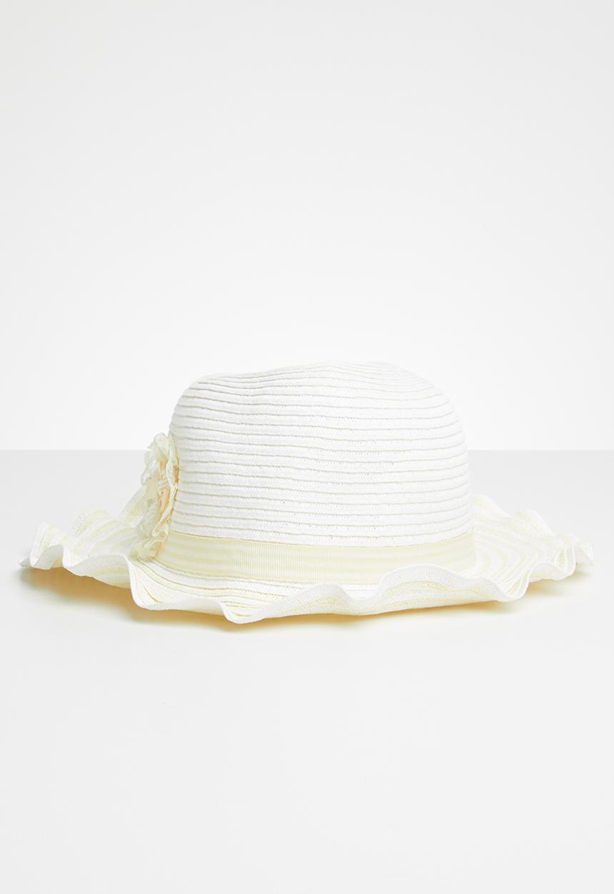 Pop Candy - Flower straw hat - cream