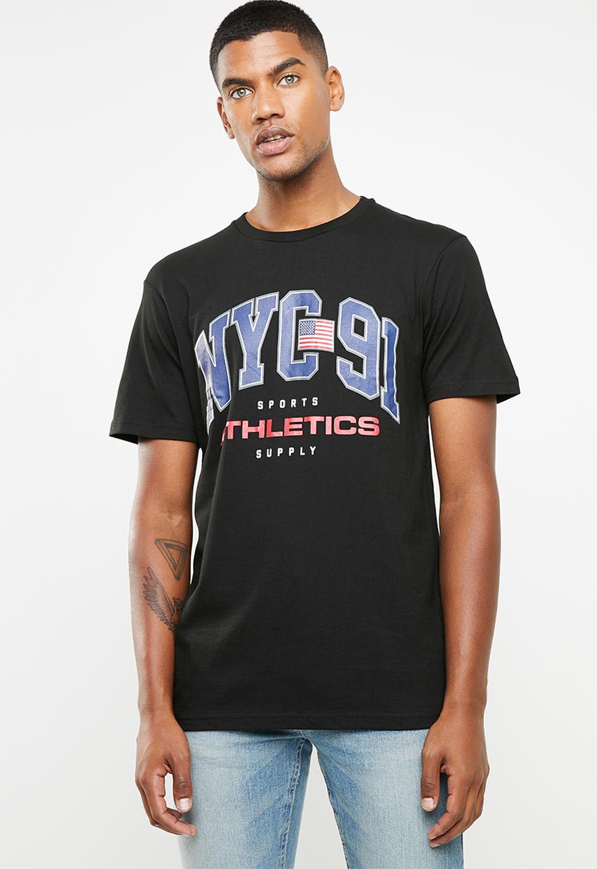 Cotton On - Nyc 91 short sleeve T-shirt - black