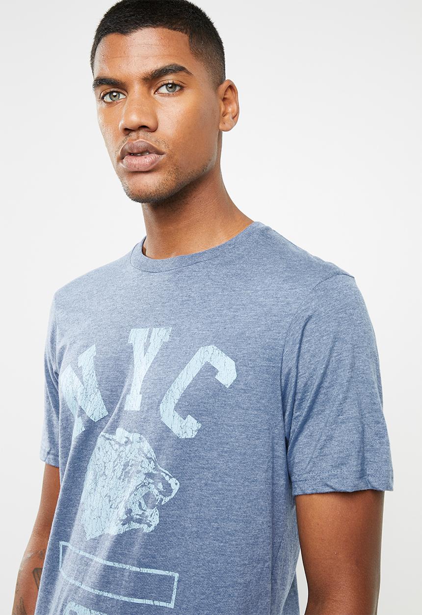 Cotton On - Nyc wolf T-shirt - blue