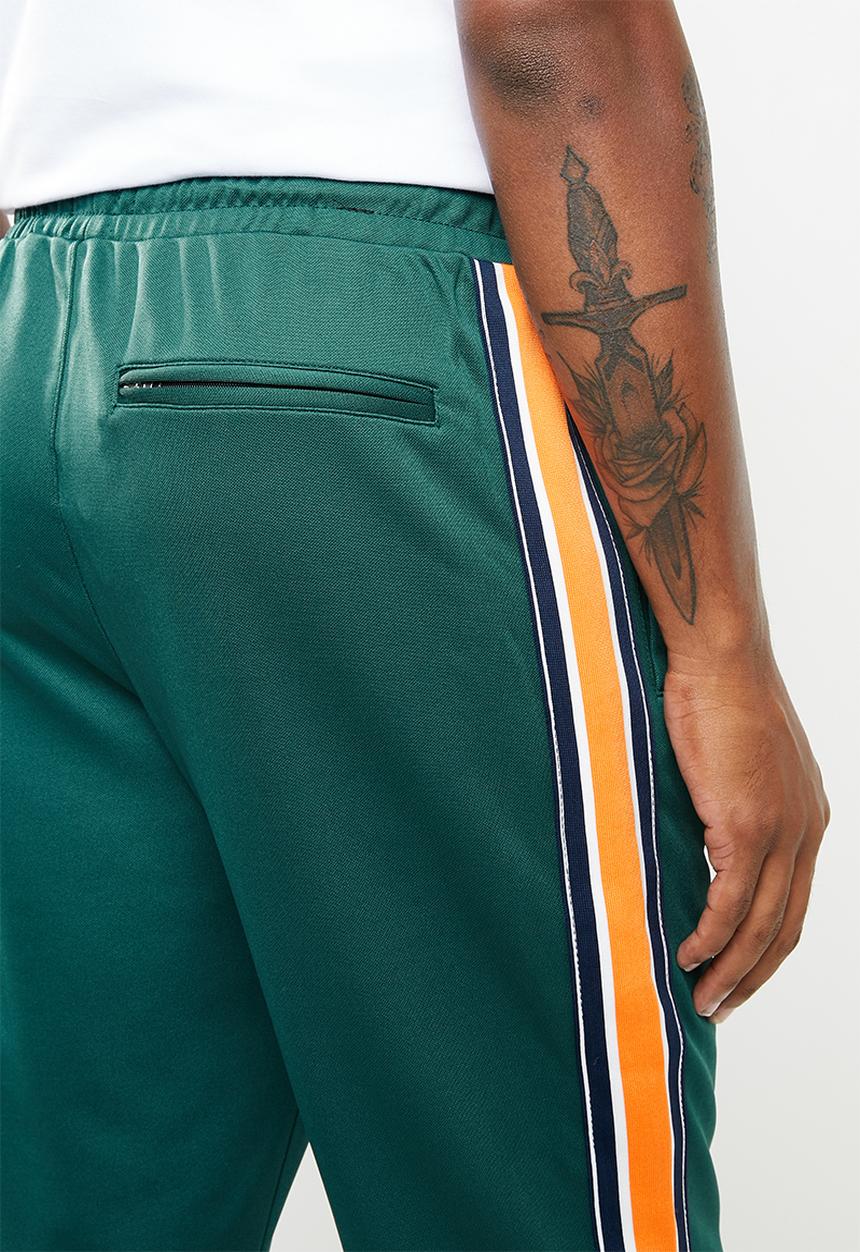 Cotton On - Slim ribbed tape tricot track jogger - green