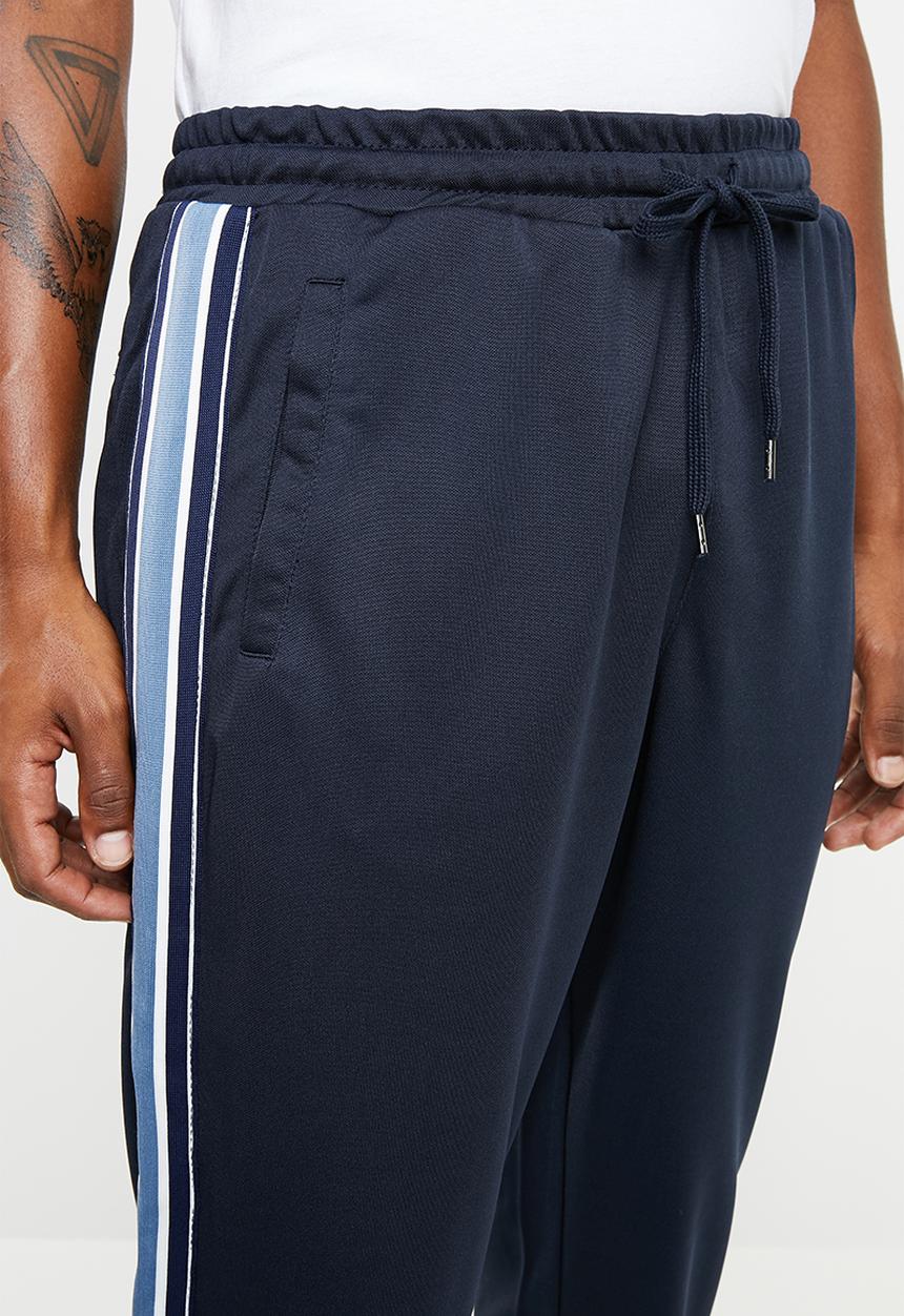 Cotton On - Slim tricot ribbed tape track jogger - navy