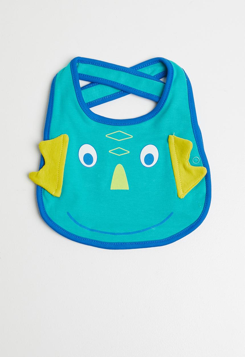 Baby Corner - Dino feeding bib - blue