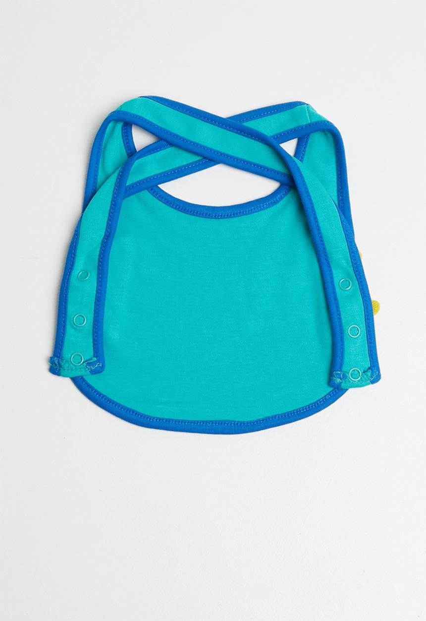 Baby Corner - Dino feeding bib - blue