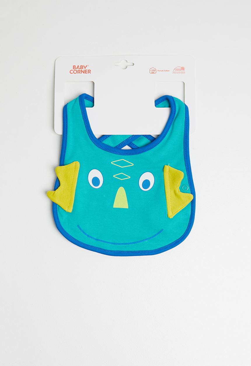 Baby Corner - Dino feeding bib - blue