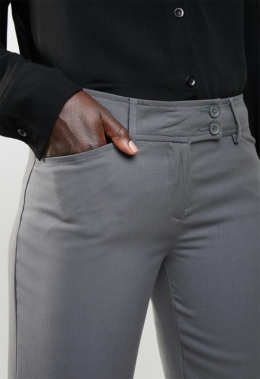 edit - Straight cut trousers - charcoal