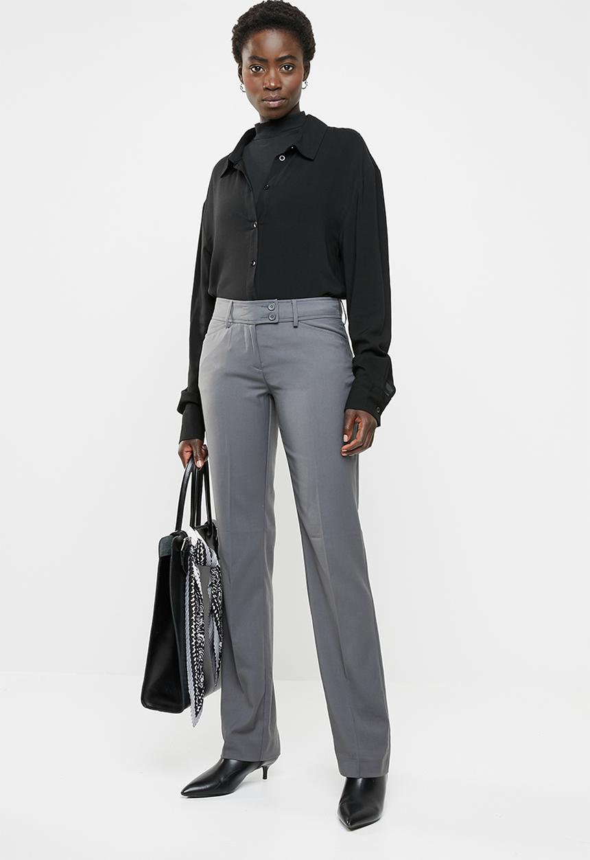 edit - Straight cut trousers - charcoal