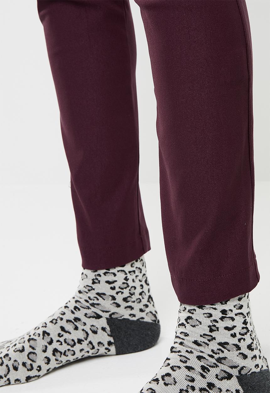 edit - Ankle grazer pants - burgundy