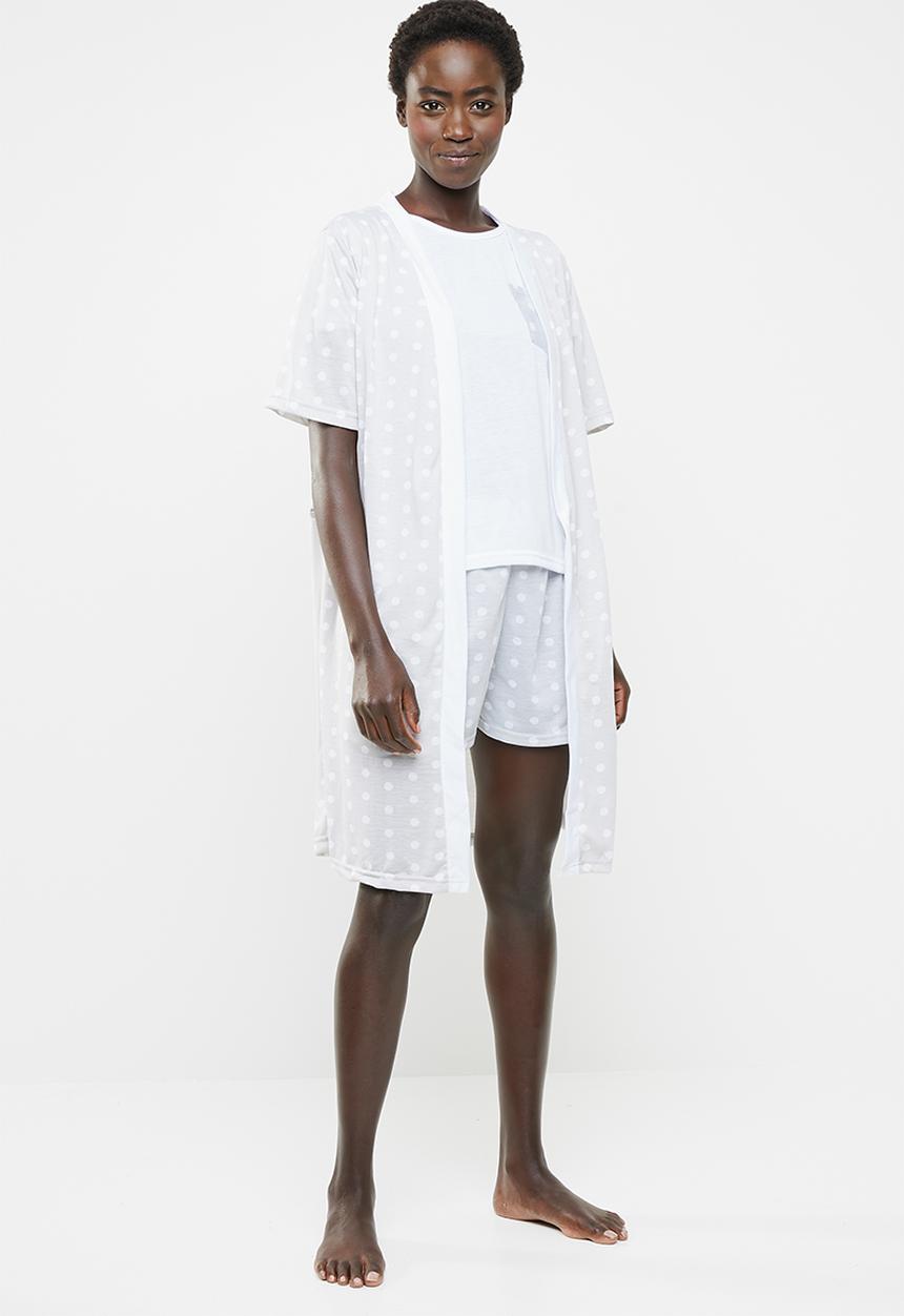 edit - Short sleeve gown - grey