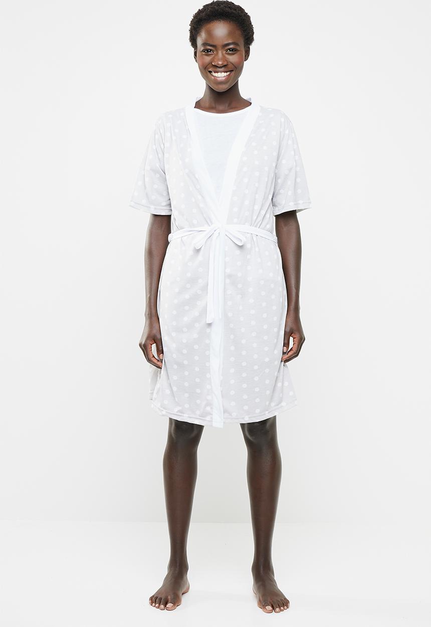 edit - Short sleeve gown - grey